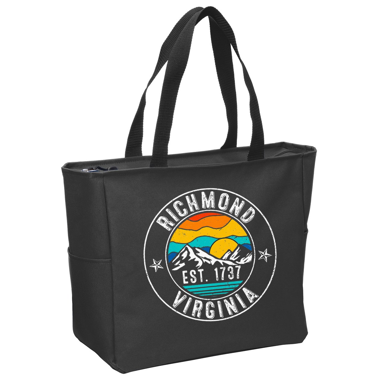 Retro 70s 80s Richmond Virginia Va Zip Tote Bag