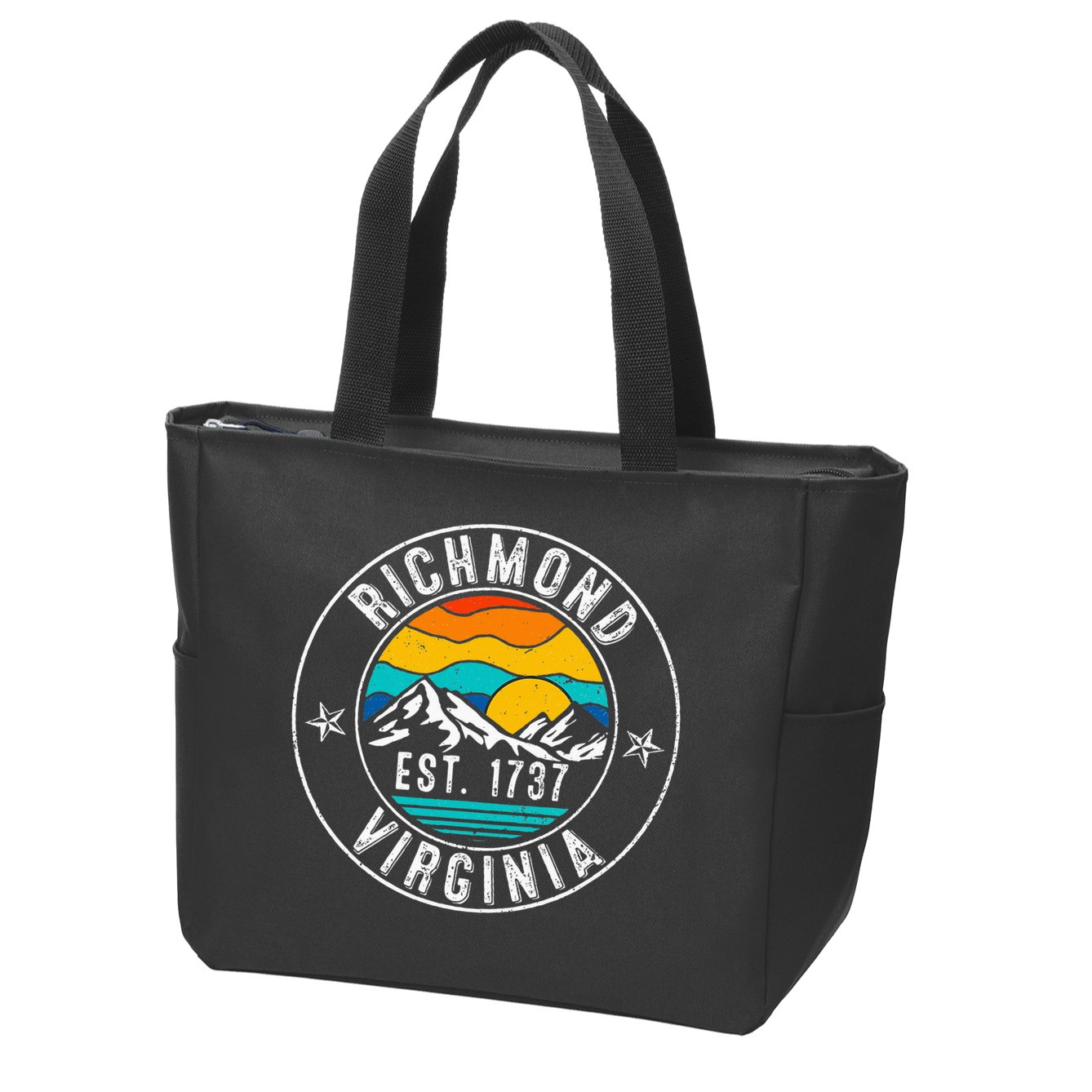 Retro 70s 80s Richmond Virginia Va Zip Tote Bag