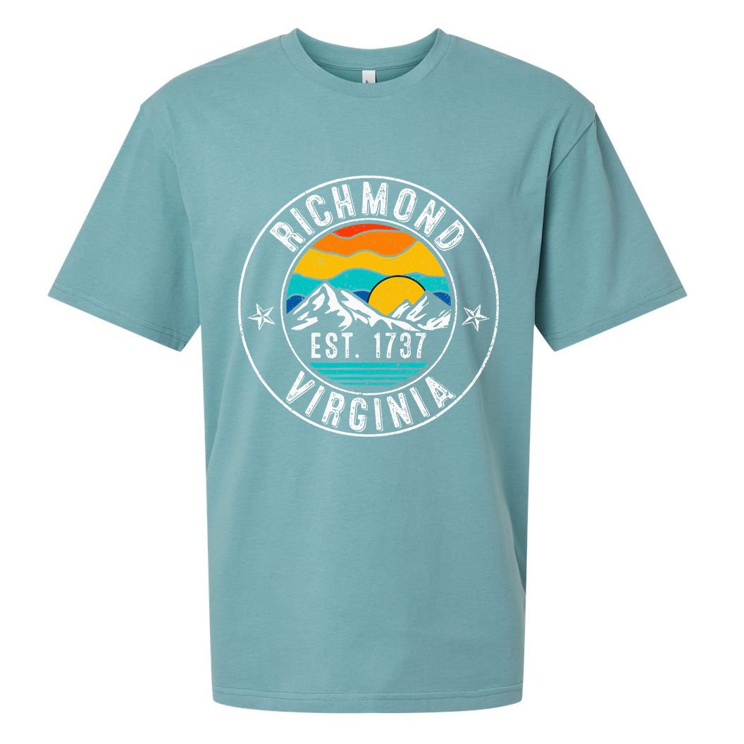 Retro 70s 80s Richmond Virginia Va Sueded Cloud Jersey T-Shirt