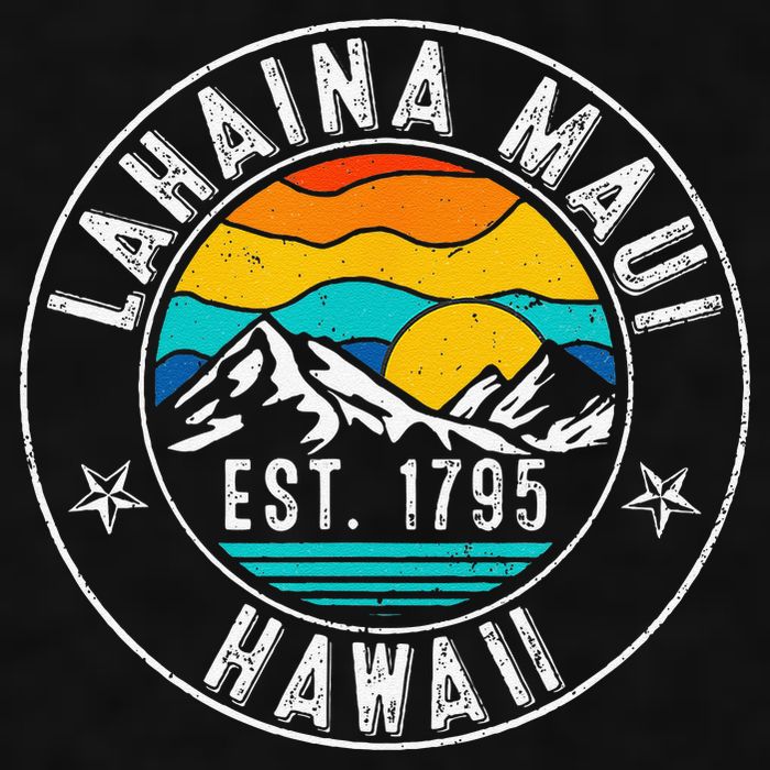 Retro 70s 80s Lahaina Maui Hawaii HI Ladies PosiCharge Tri-Blend Wicking Tank