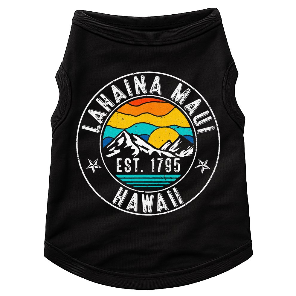 Retro 70s 80s Lahaina Maui Hawaii HI Doggie Tank