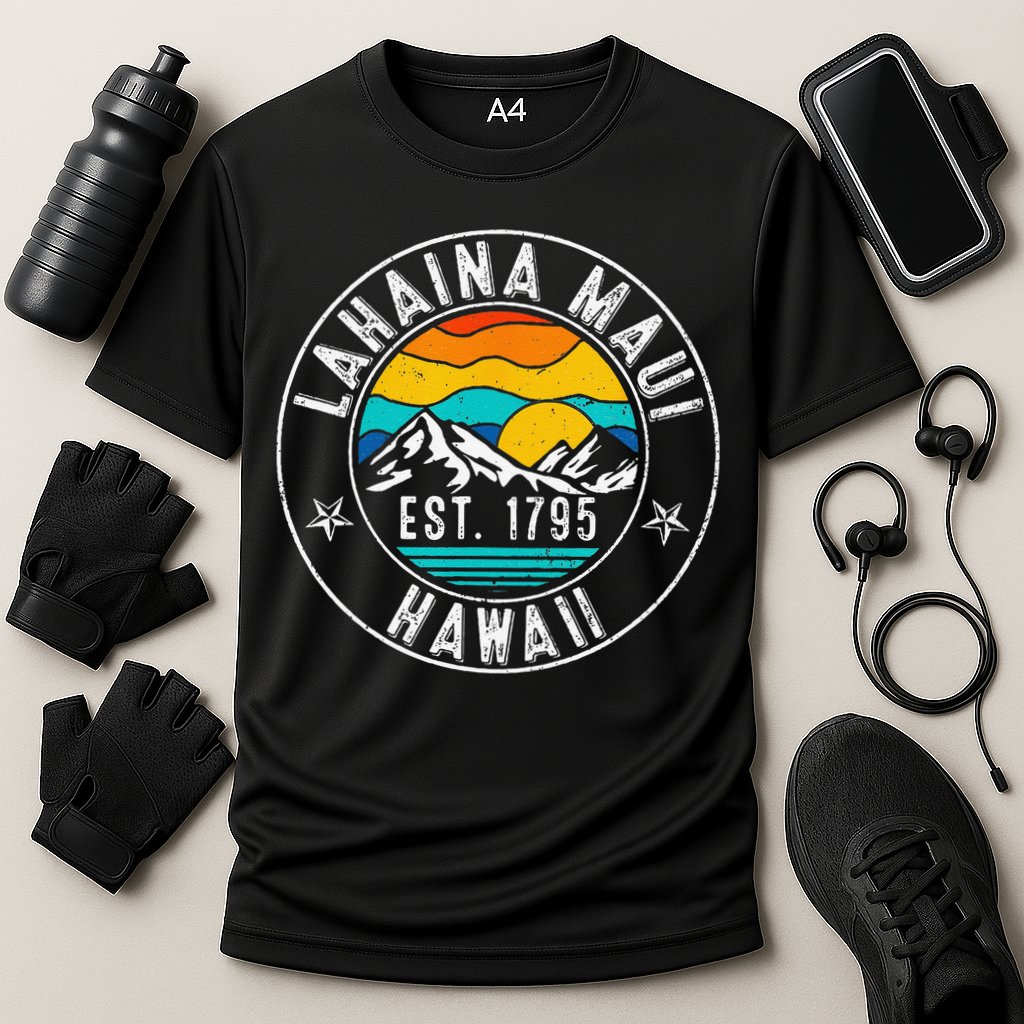 Retro 70s 80s Lahaina Maui Hawaii HI Performance Shirt