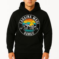 Retro 70s 80s Lahaina Maui Hawaii HI Hoodie