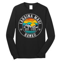 Retro 70s 80s Lahaina Maui Hawaii HI Long Sleeve Shirt
