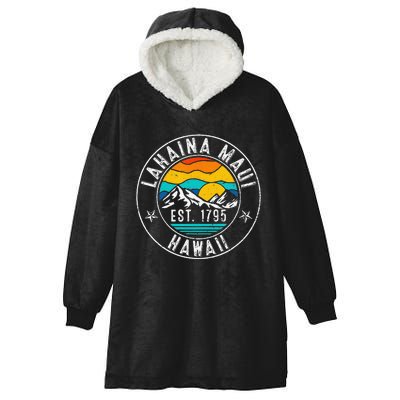 Retro 70s 80s Lahaina Maui Hawaii HI Hooded Wearable Blanket