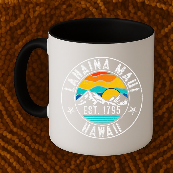 Retro 70s 80s Lahaina Maui Hawaii HI Mug