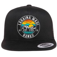 Retro 70s 80s Lahaina Maui Hawaii HI Flat Bill Trucker Hat