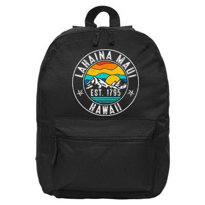 Retro 70s 80s Lahaina Maui Hawaii HI 16 in Basic Backpack