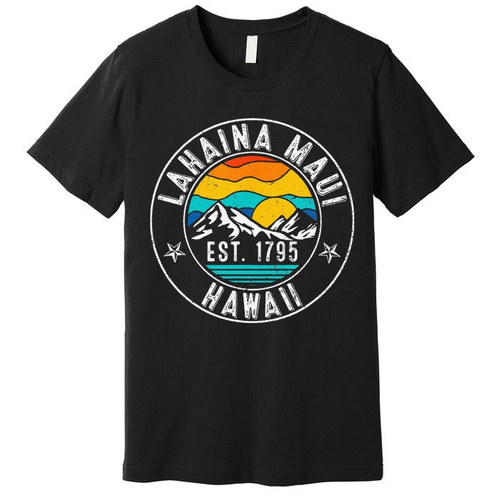 Retro 70s 80s Lahaina Maui Hawaii HI Premium T-Shirt