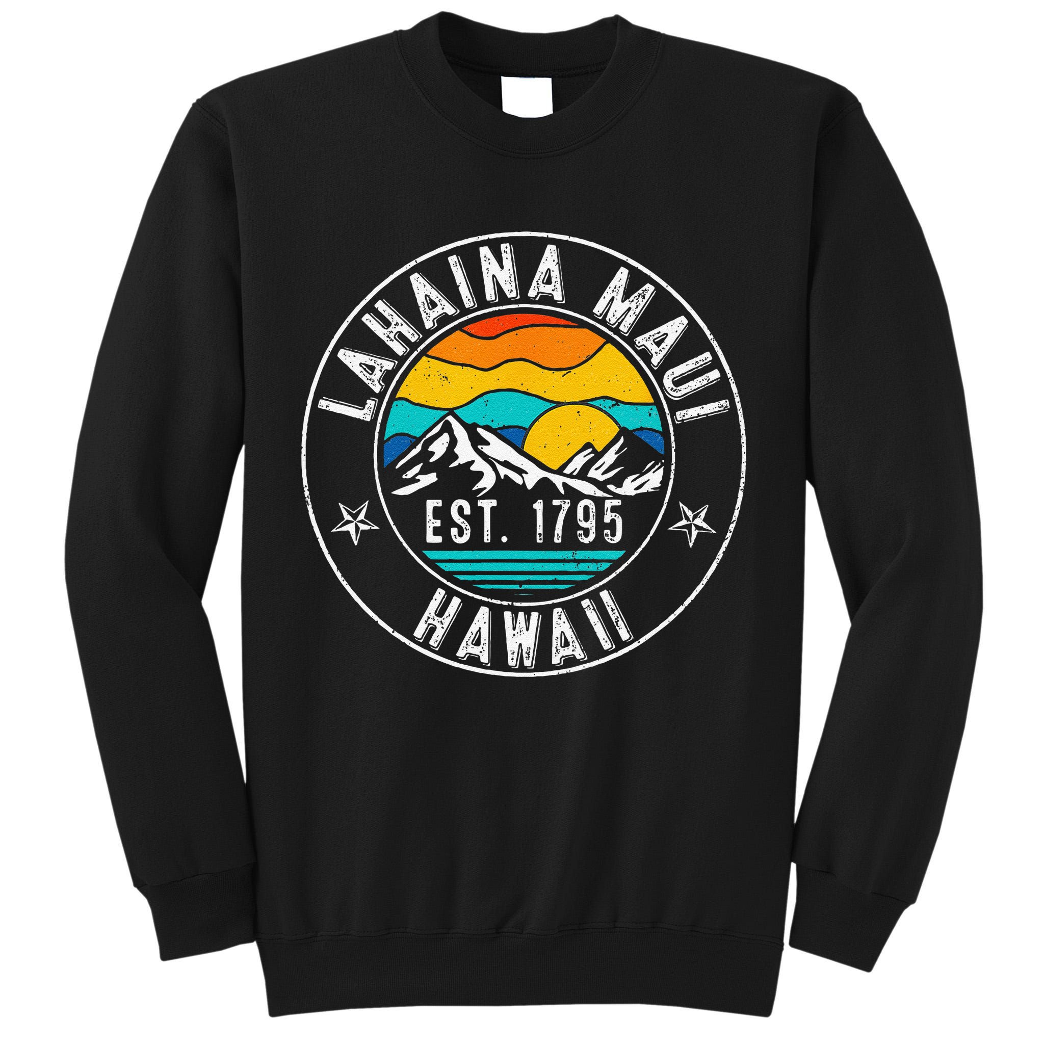 Retro 70s 80s Lahaina Maui Hawaii HI Tall Sweatshirt