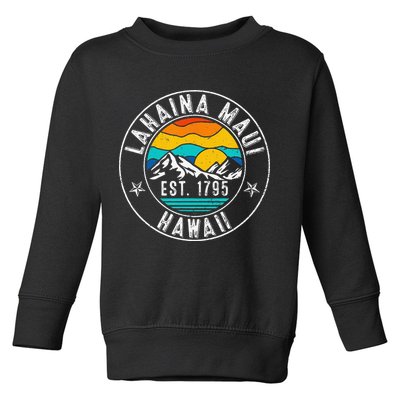 Retro 70s 80s Lahaina Maui Hawaii HI Toddler Sweatshirt