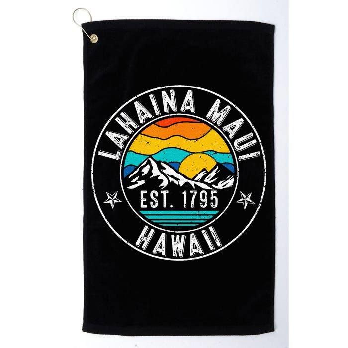 Retro 70s 80s Lahaina Maui Hawaii HI Golf Towel