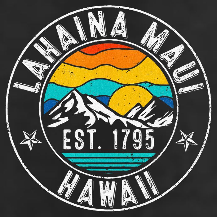 Retro 70s 80s Lahaina Maui Hawaii HI Golf Towel