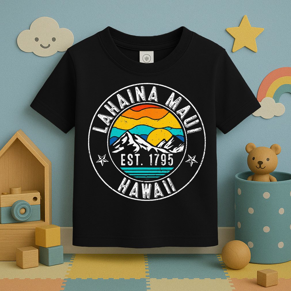 Retro 70s 80s Lahaina Maui Hawaii HI Toddler T-Shirt