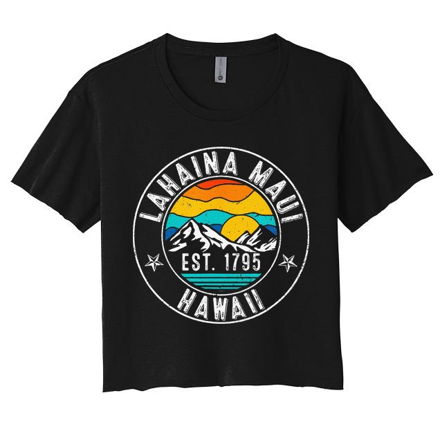 Retro 70s 80s Lahaina Maui Hawaii HI Crop Top