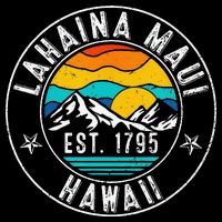 Retro 70s 80s Lahaina Maui Hawaii HI Wool Snapback Cap