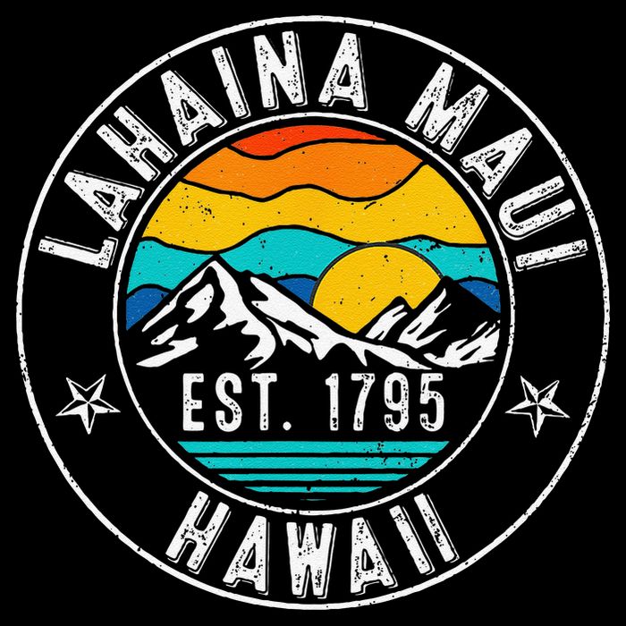 Retro 70s 80s Lahaina Maui Hawaii HI Wool Snapback Cap