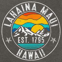 Retro 70s 80s Lahaina Maui Hawaii HI Cotton Canvas Backpack