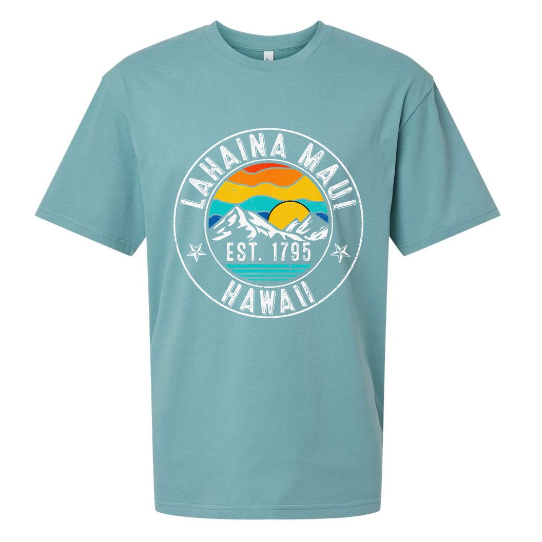 Retro 70s 80s Lahaina Maui Hawaii HI Sueded Cloud Jersey T-Shirt