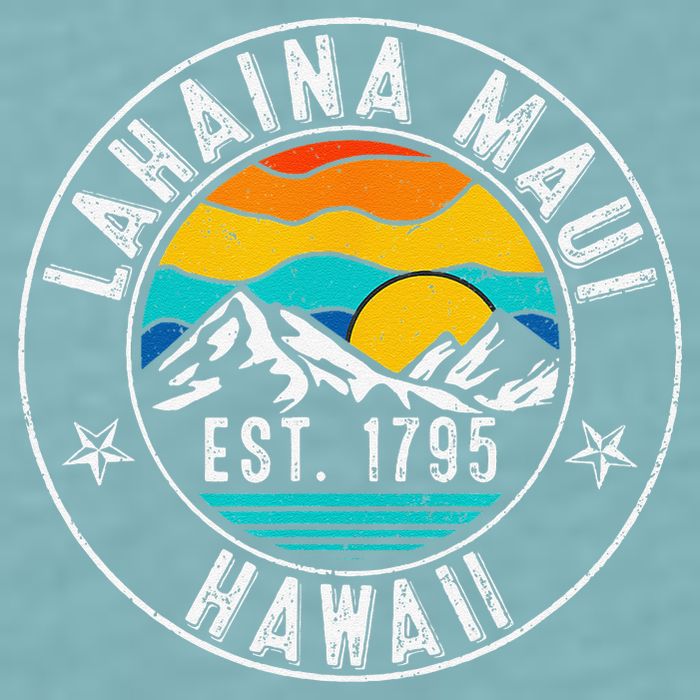 Retro 70s 80s Lahaina Maui Hawaii HI Sueded Cloud Jersey T-Shirt