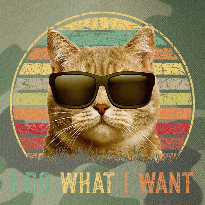 Retro 70s 80s 90s Meowy Cat I Do What I Want Funny Cat Legacy Tie Dye Trucker Hat