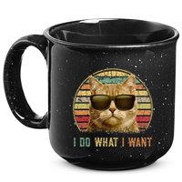 Retro 70s 80s 90s Meowy Cat I Do What I Want Funny Cat 15oz Campfire Ceramic Mug