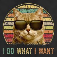 Retro 70s 80s 90s Meowy Cat I Do What I Want Funny Cat Tumbler