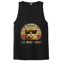 Retro 70s 80s 90s Meowy Cat I Do What I Want Funny Cat PosiCharge Competitor Tank