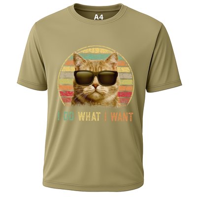 Retro 70s 80s 90s Meowy Cat I Do What I Want Funny Cat Performance Shirt