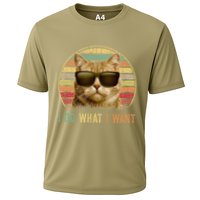 Retro 70s 80s 90s Meowy Cat I Do What I Want Funny Cat Performance Shirt