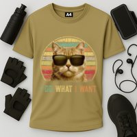 Retro 70s 80s 90s Meowy Cat I Do What I Want Funny Cat Performance Shirt