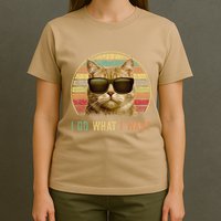 Retro 70s 80s 90s Meowy Cat I Do What I Want Funny Cat T-Shirt
