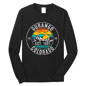 Retro 70s 80s Durango Colorado Co Long Sleeve Shirt