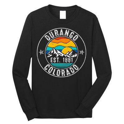 Retro 70s 80s Durango Colorado Co Long Sleeve Shirt