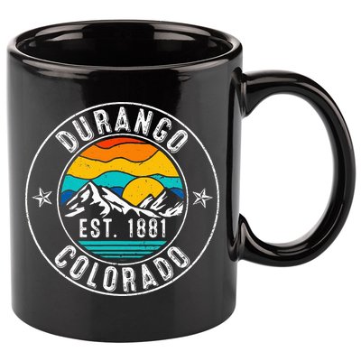 Retro 70s 80s Durango Colorado Co 11oz C Handle Ceramic Mug