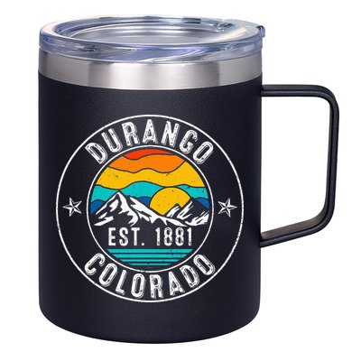 Retro 70s 80s Durango Colorado Co 12oz Stainless Steel Coffee Mug