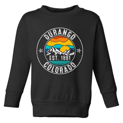 Retro 70s 80s Durango Colorado Co Toddler Sweatshirt