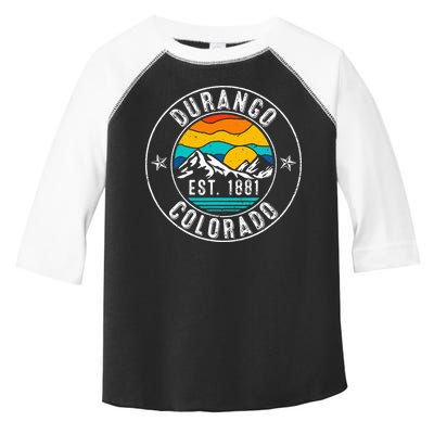 Retro 70s 80s Durango Colorado Co Toddler Fine Jersey T-Shirt