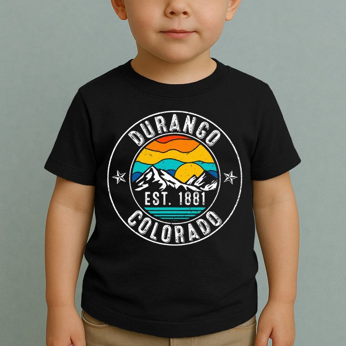 Retro 70s 80s Durango Colorado Co Toddler T-Shirt