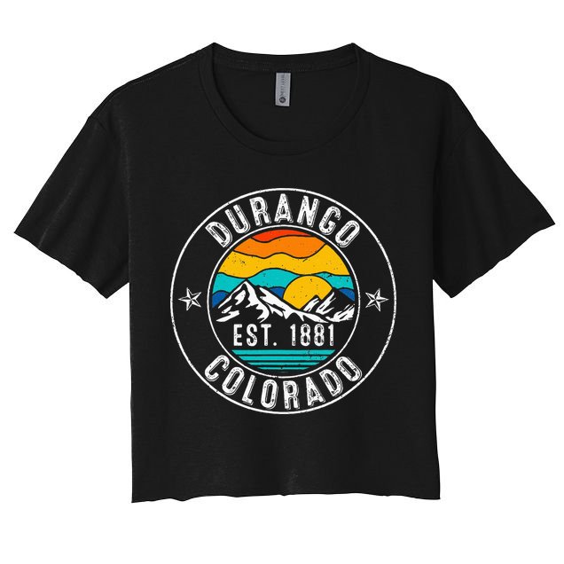 Retro 70s 80s Durango Colorado Co Crop Top