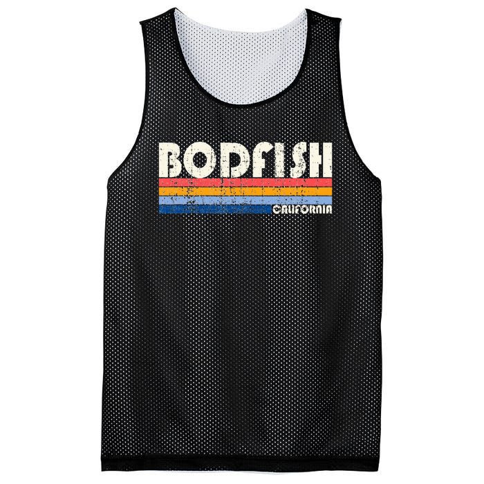 Retro 70s 80s Style Hometown Of Bodfish Mesh Reversible Basketball Jersey Tank