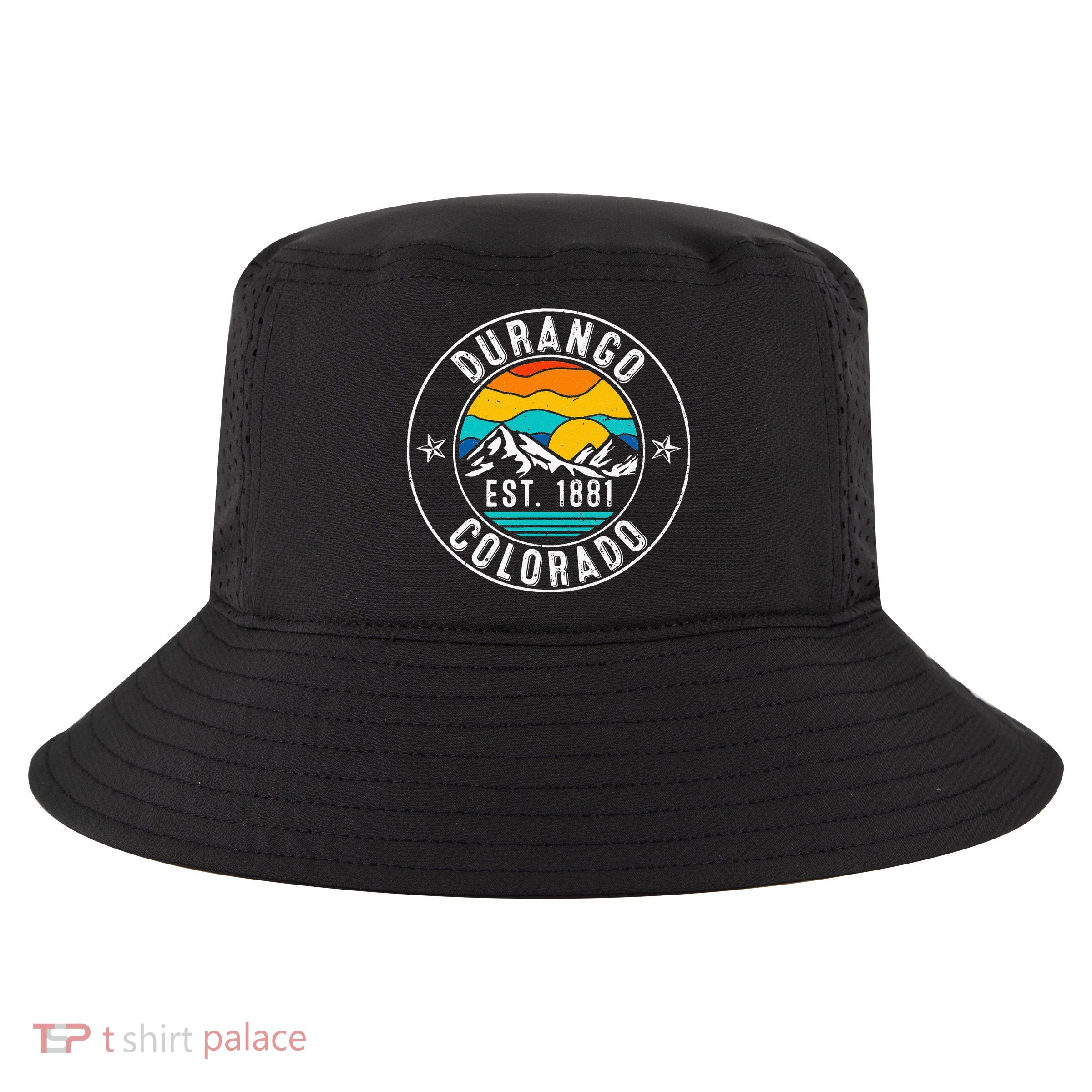 Retro 70s 80s Durango Colorado CO Cool Comfort Performance Bucket Hat