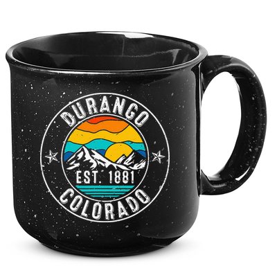 Retro 70s 80s Durango Colorado CO 15oz Campfire Ceramic Mug