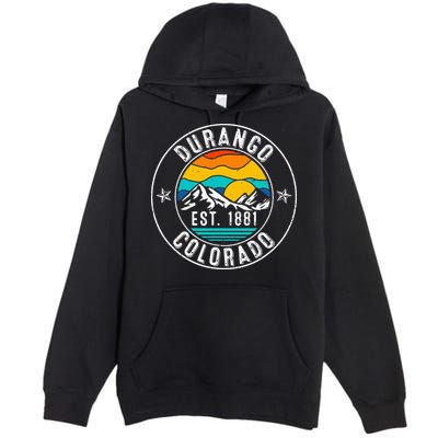 Retro 70s 80s Durango Colorado CO Premium Pullover Hoodie