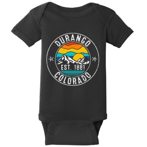 Retro 70s 80s Durango Colorado CO Baby Bodysuit