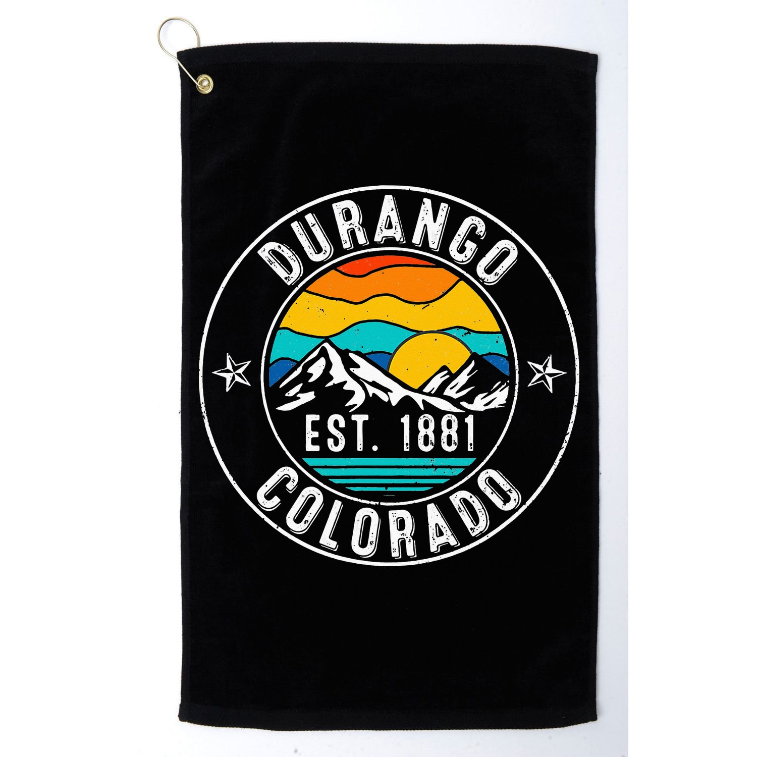Retro 70s 80s Durango Colorado CO Golf Towel