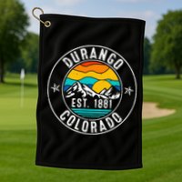 Retro 70s 80s Durango Colorado CO Golf Towel