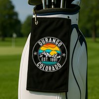 Retro 70s 80s Durango Colorado CO Golf Towel