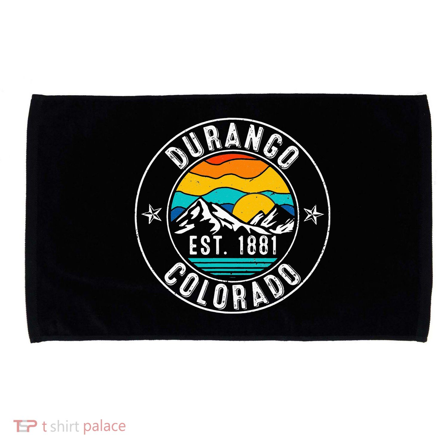 Retro 70s 80s Durango Colorado CO Microfiber Hand Towel