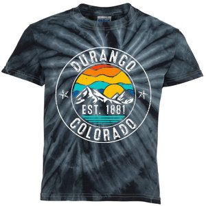 Retro 70s 80s Durango Colorado CO Kids Tie-Dye T-Shirt